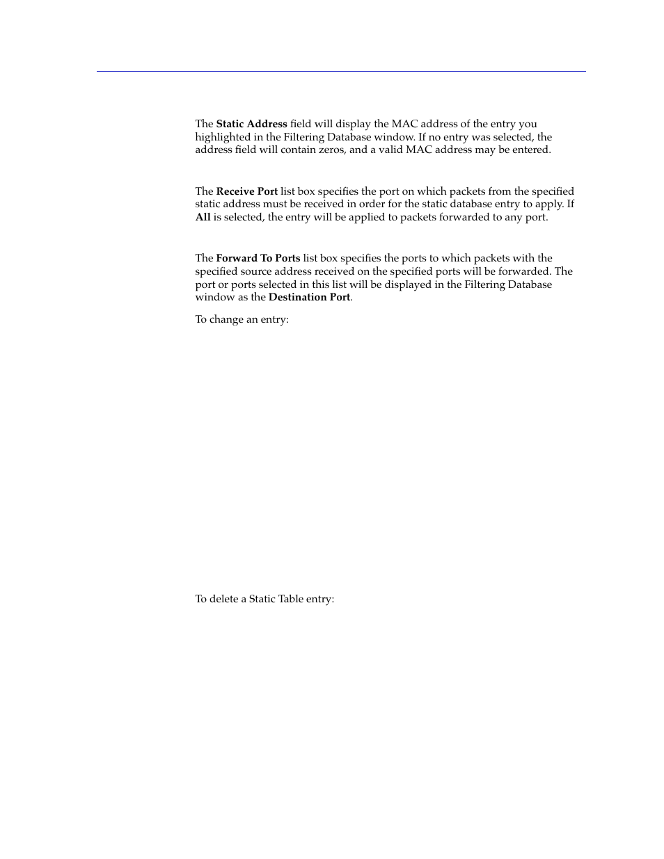 Deleting a static table entry, Deleting a static table entry -19 | Cabletron Systems 7C03 User Manual | Page 121 / 150
