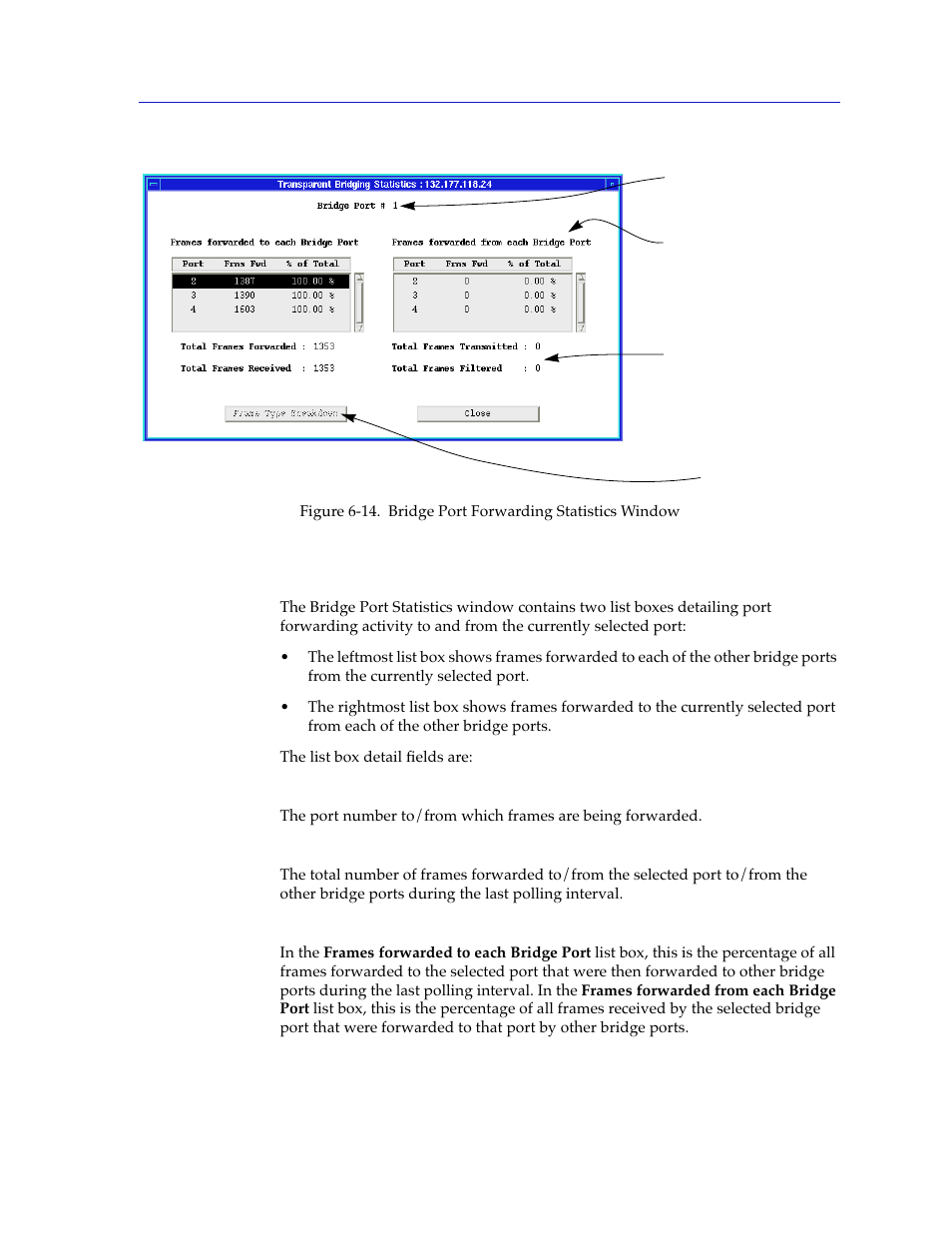 Port forwarding statistics window fields, Port forwarding statistics window fields -29 | Cabletron Systems 7C03 User Manual | Page 131 / 150