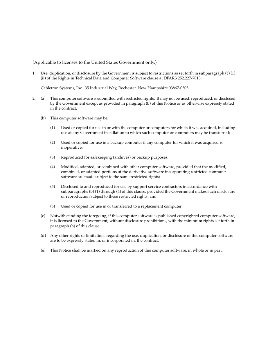 Restricted rights notice | Cabletron Systems 7C03 User Manual | Page 4 / 150