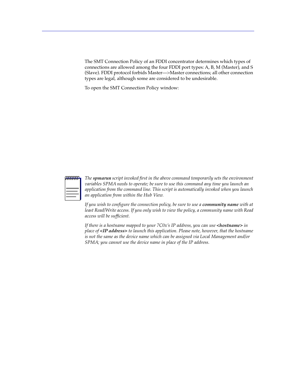 Configuring the smt connection policy, Configuring the smt connection policy -21 | Cabletron Systems 7C03 User Manual | Page 89 / 150