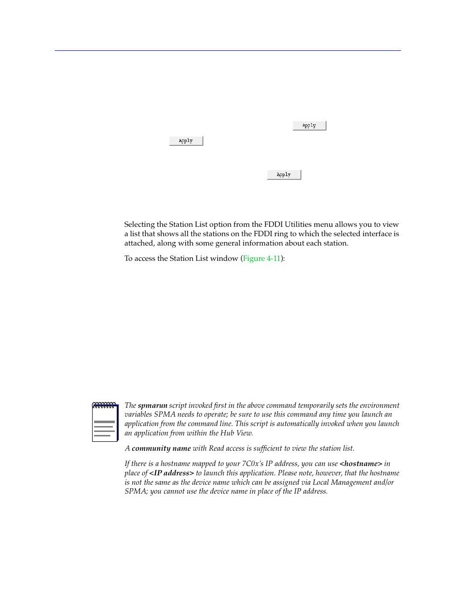 Viewing the station list, Viewing the station list -24 | Cabletron Systems 7C03 User Manual | Page 92 / 150