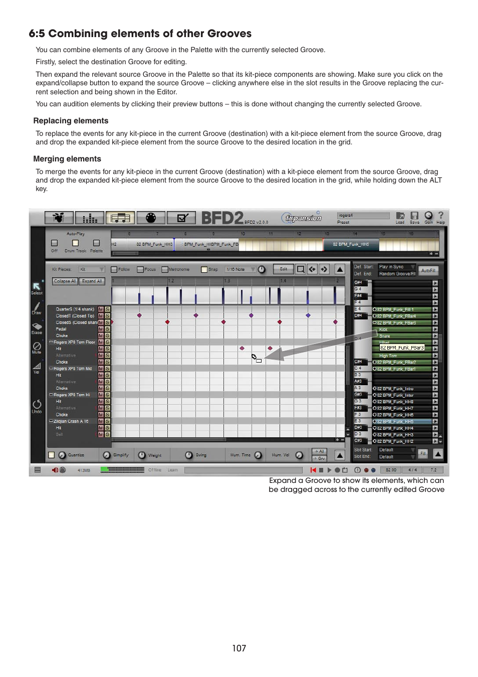 5 combining elements of other grooves | FXpansion BFD2 Manual User Manual | Page 107 / 180