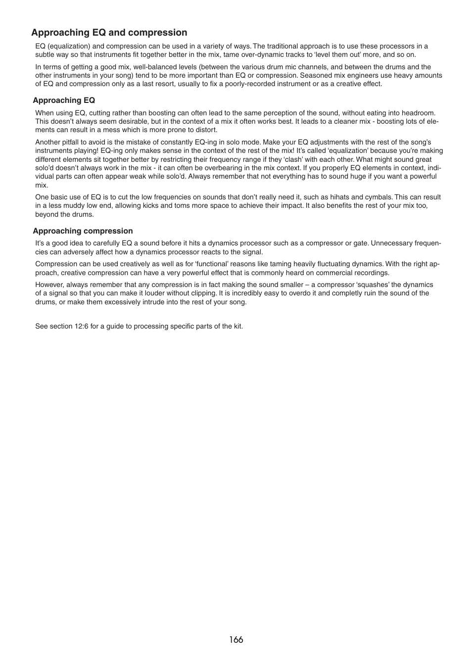 Approaching eq and compression | FXpansion BFD2 Manual User Manual | Page 166 / 180
