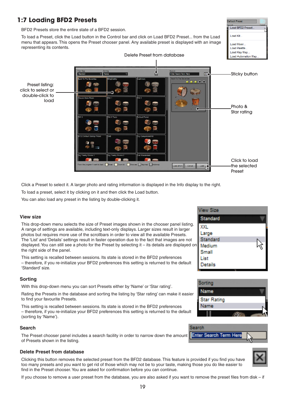 7 loading bfd2 presets | FXpansion BFD2 Manual User Manual | Page 19 / 180