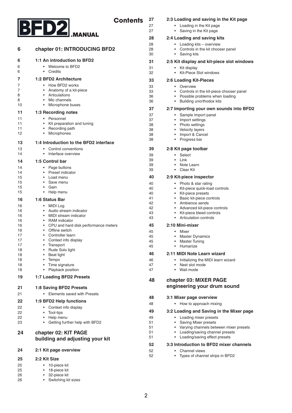 FXpansion BFD2 Manual User Manual | Page 2 / 180