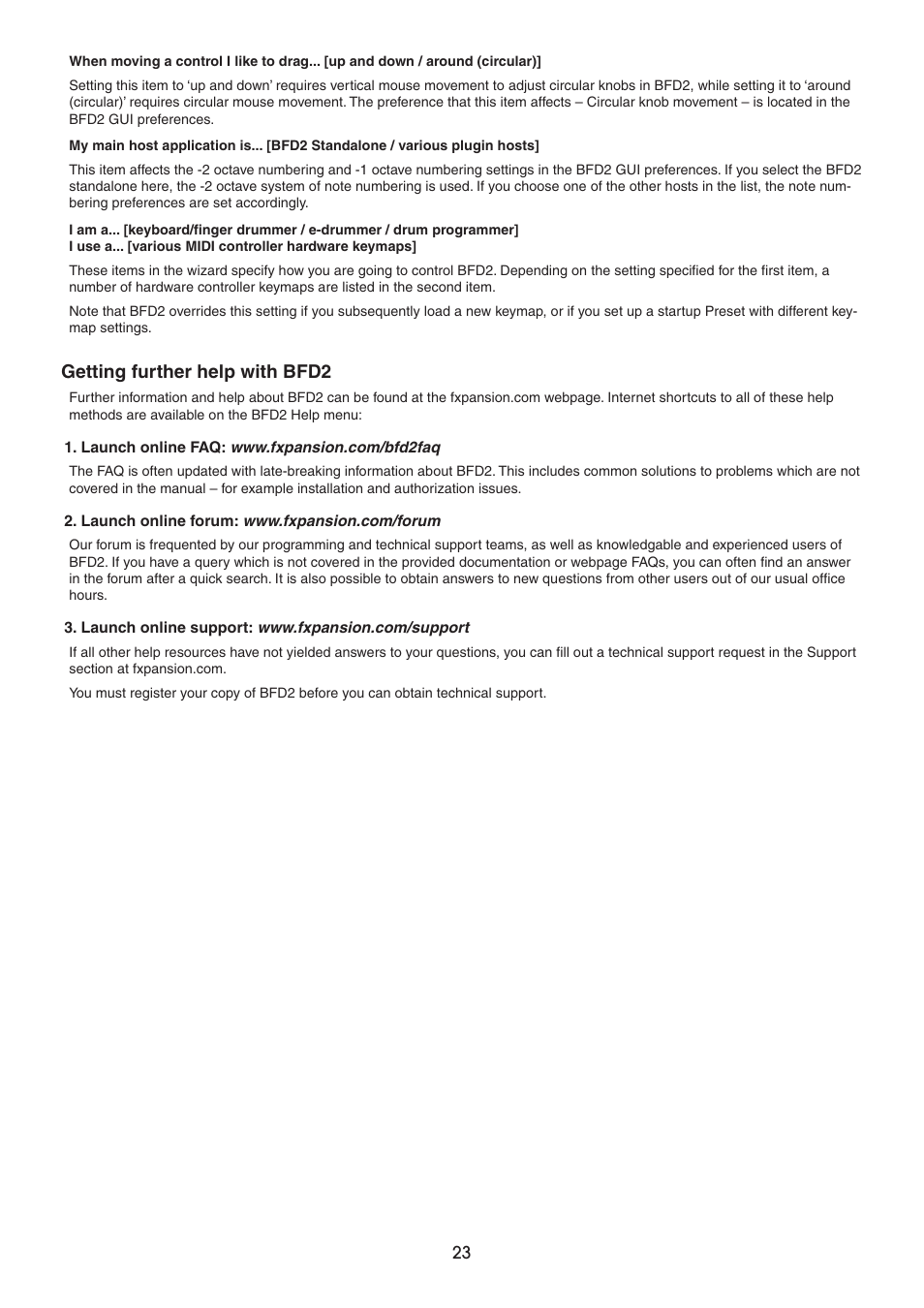 Getting further help with bfd2 | FXpansion BFD2 Manual User Manual | Page 23 / 180