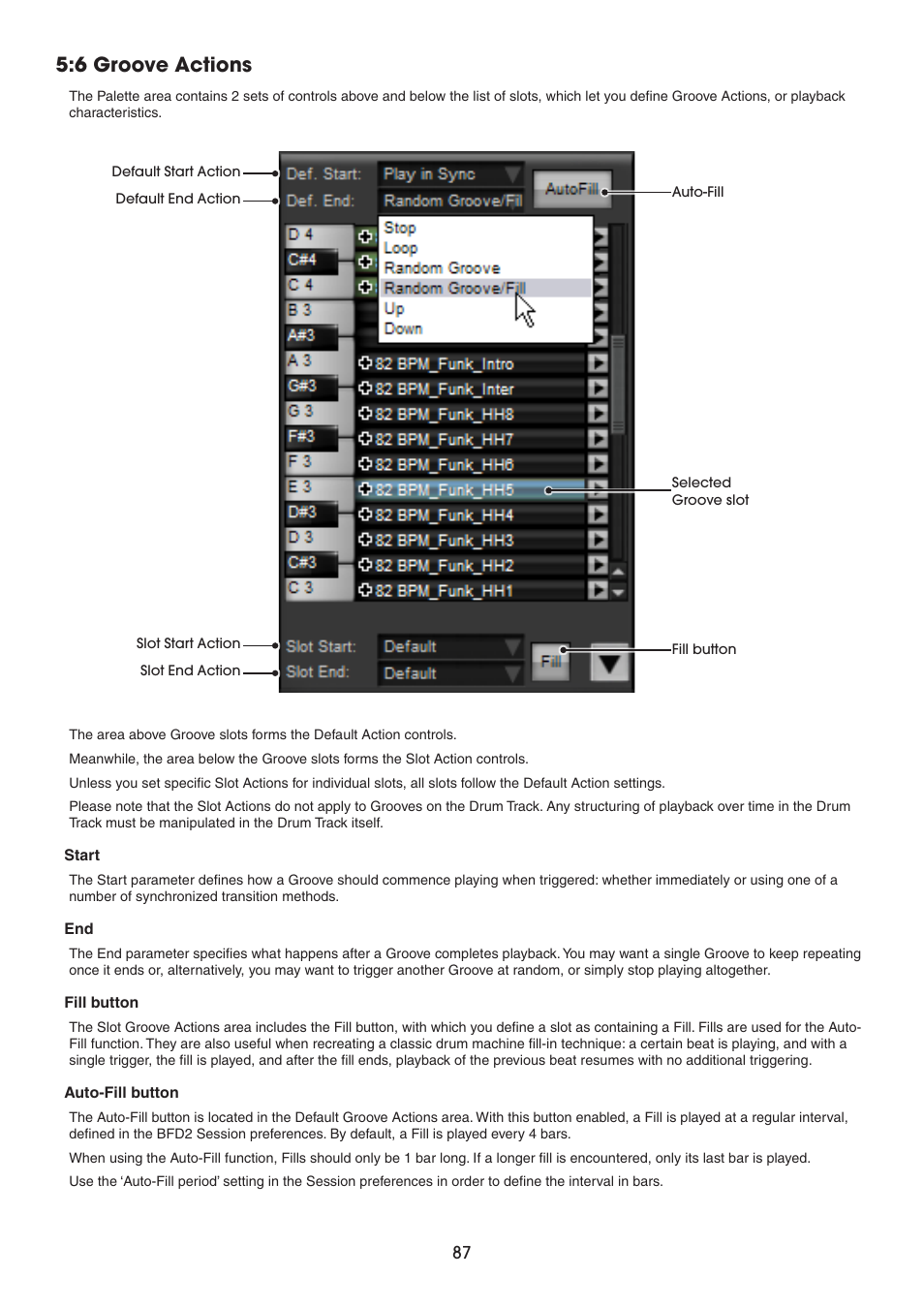 6 groove actions | FXpansion BFD2 Manual User Manual | Page 87 / 180