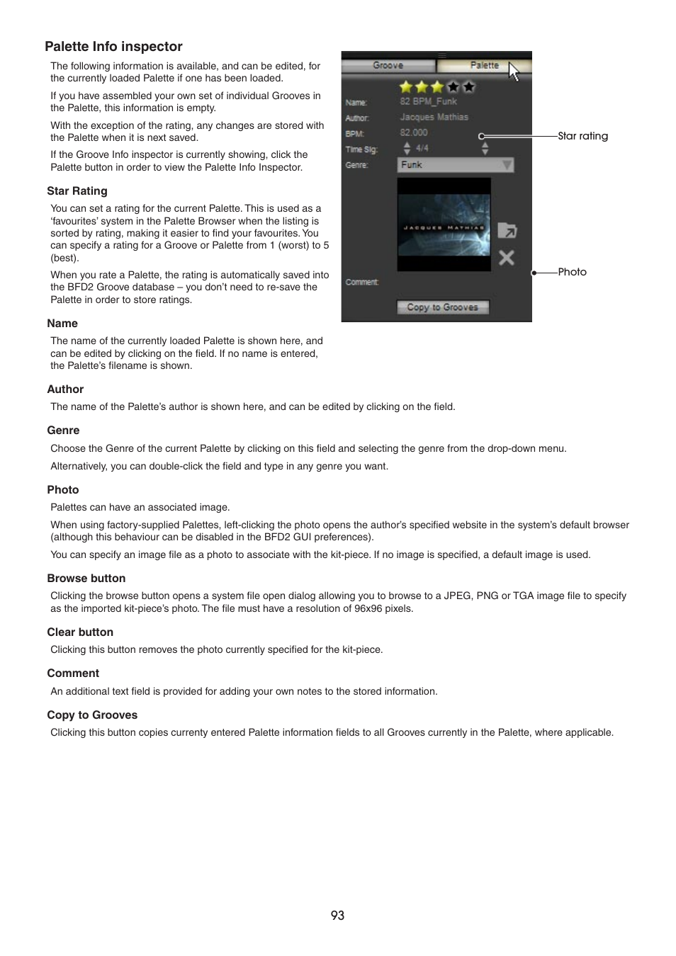 Palette info inspector | FXpansion BFD2 Manual User Manual | Page 93 / 180