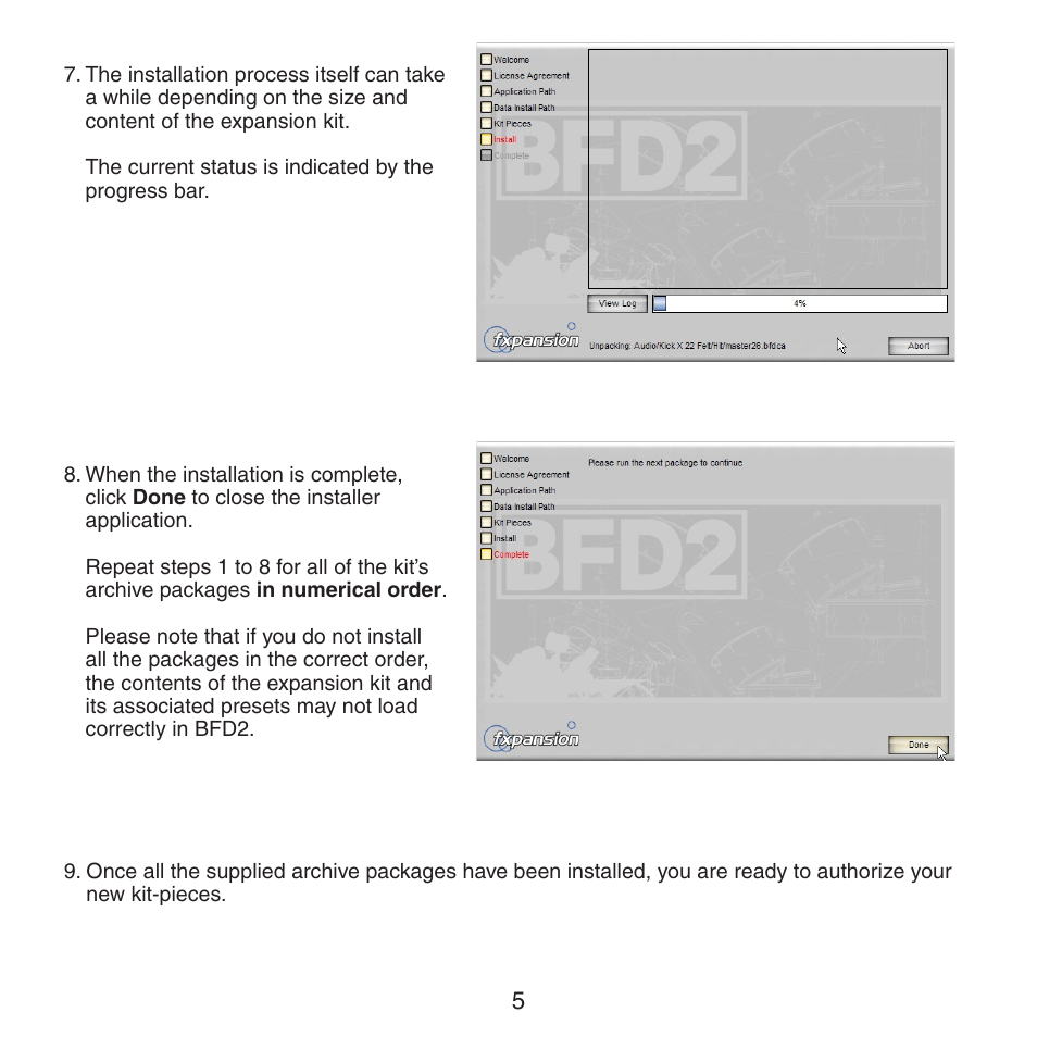 FXpansion BFD2 Expansion Kit User Manual | Page 5 / 12