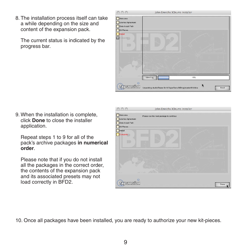 FXpansion BFD2 Expansion Pack User Manual | Page 9 / 12