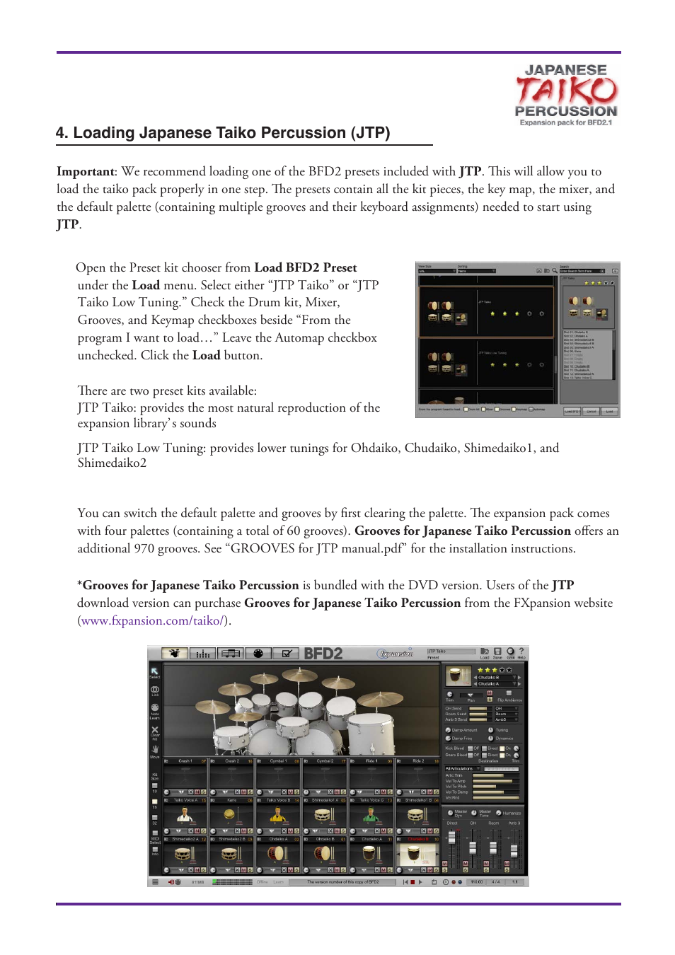 Loading japanese taiko percussion (jtp) | FXpansion Japanese Taiko Percussion User Manual | Page 9 / 27