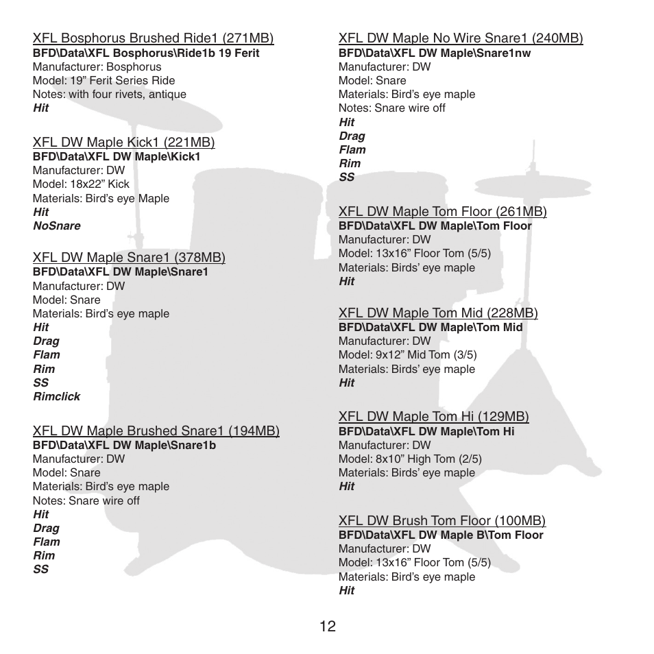 FXpansion BFD XFL User Manual | Page 12 / 16