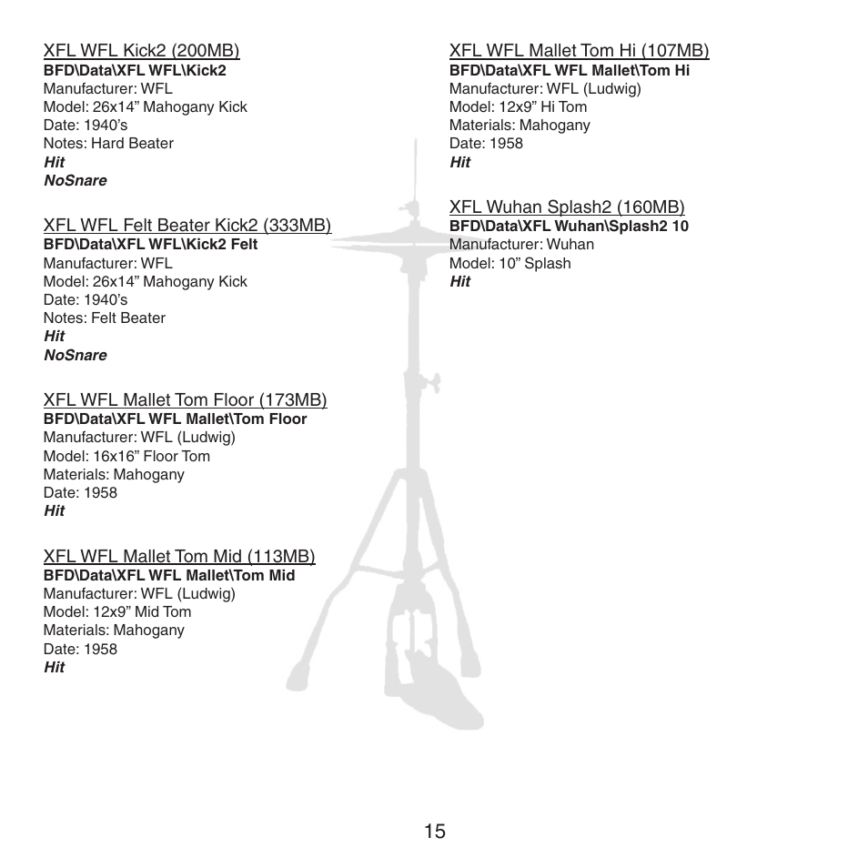 FXpansion BFD XFL User Manual | Page 15 / 16