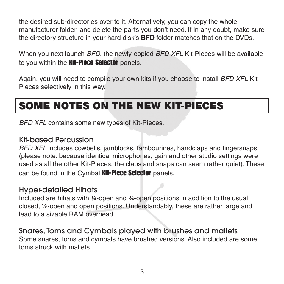 FXpansion BFD XFL User Manual | Page 3 / 16