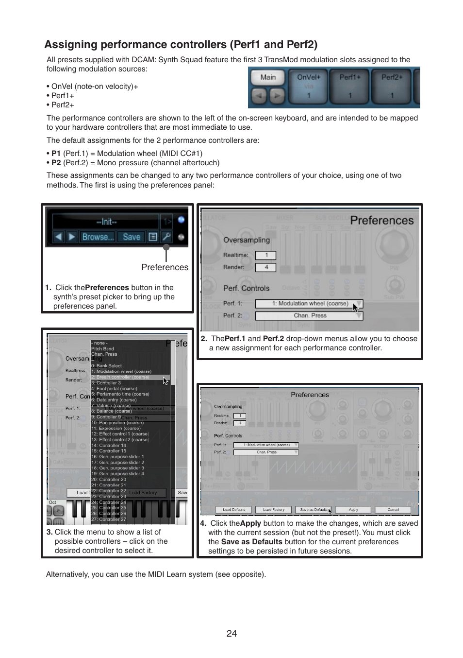 FXpansion DCAM Synth Squad Quick Start Guide User Manual | Page 24 / 46