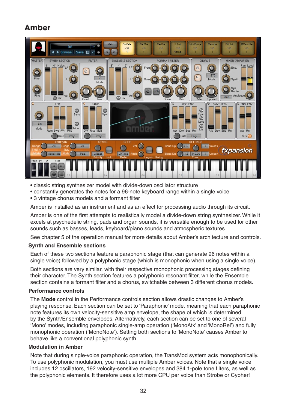 Amber | FXpansion DCAM Synth Squad Quick Start Guide User Manual | Page 32 / 46