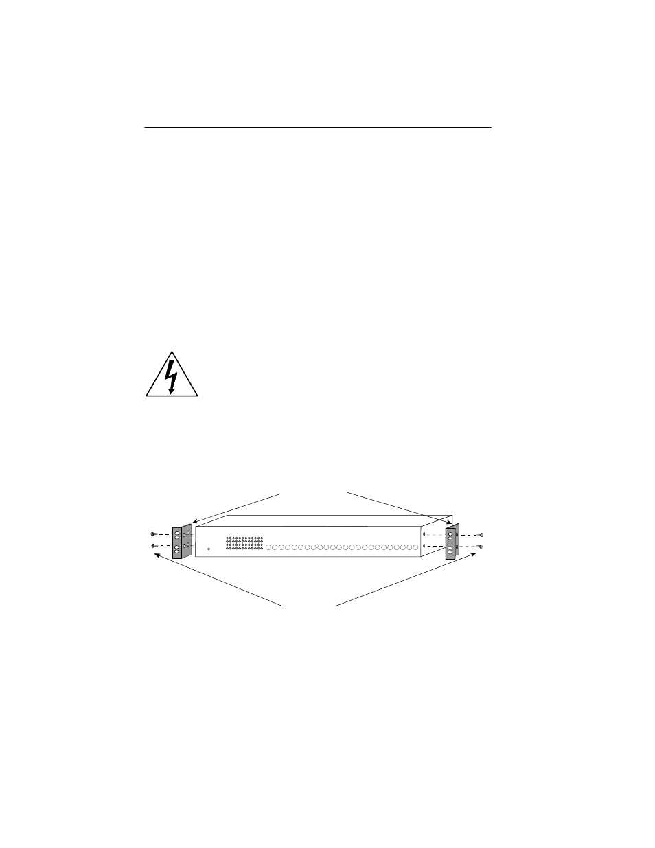 1 rack mounting the emc38-12, Screws (4) rack mounting brackets (2) | Cabletron Systems EMC38-12 User Manual | Page 16 / 35