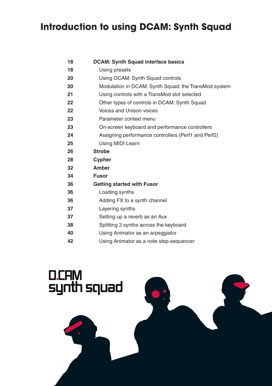 Introduction to using dcam: synth squad | FXpansion DCAM Synth Squad Quick Start Guide User Manual | Page 17 / 48