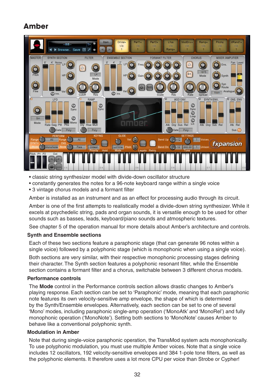 Amber | FXpansion DCAM Synth Squad Quick Start Guide User Manual | Page 32 / 48