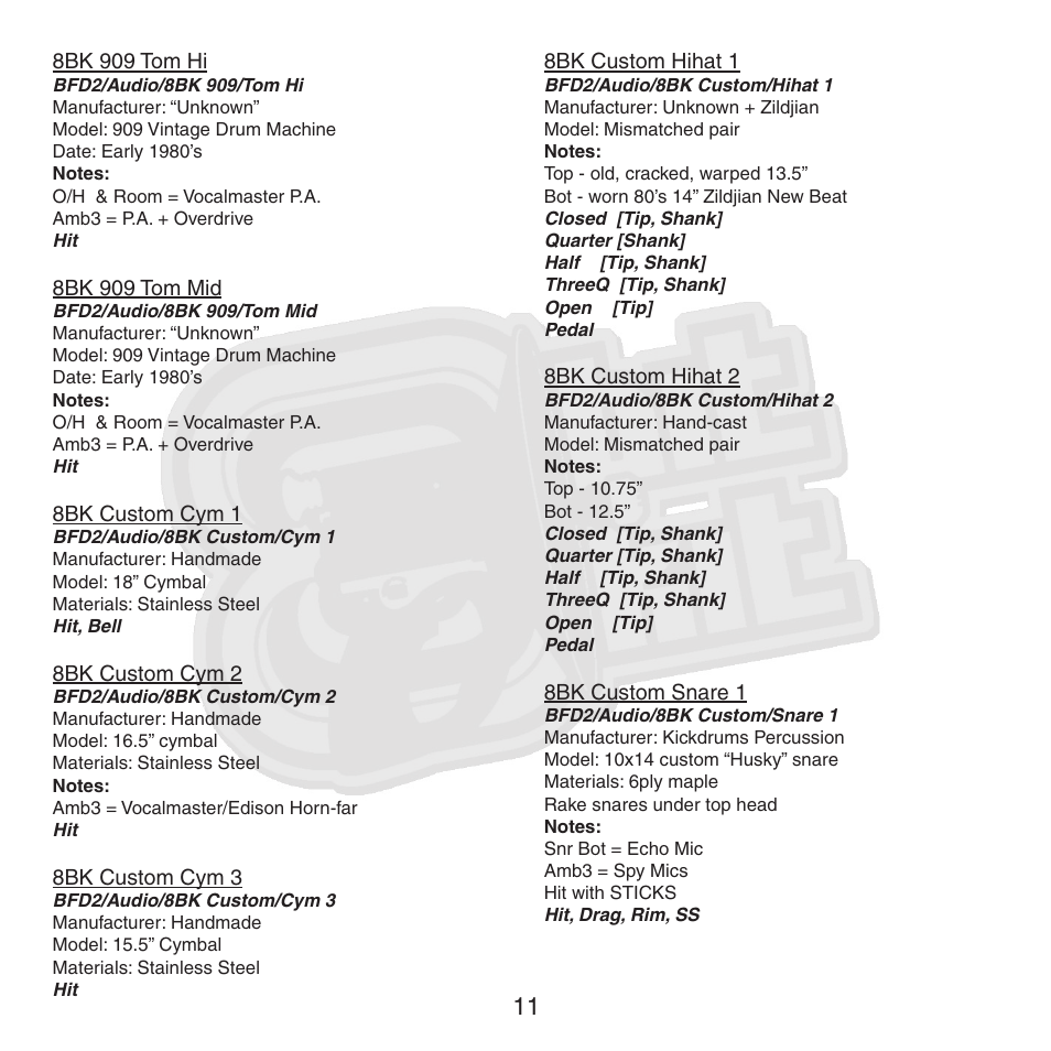 FXpansion BFD2 8BK User Manual | Page 11 / 24