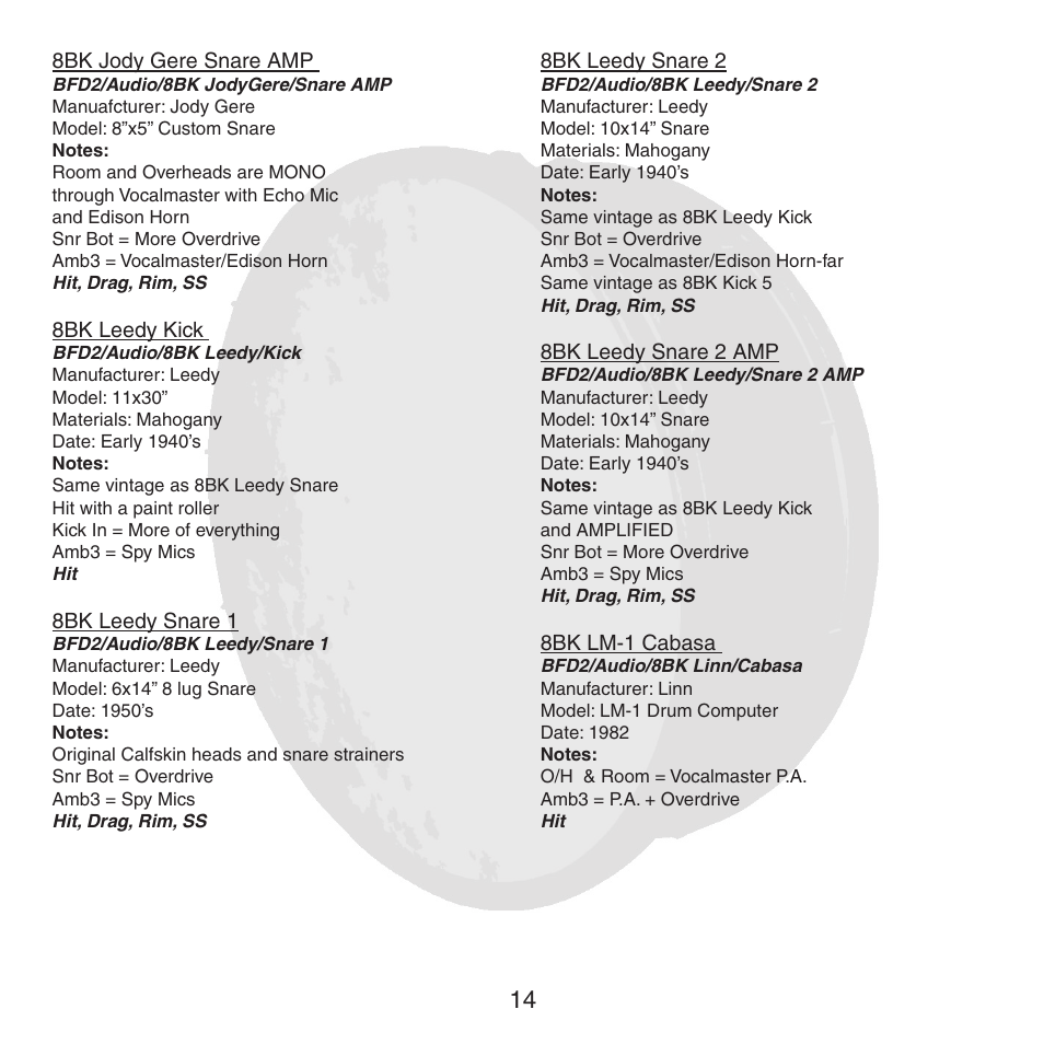 FXpansion BFD2 8BK User Manual | Page 14 / 24