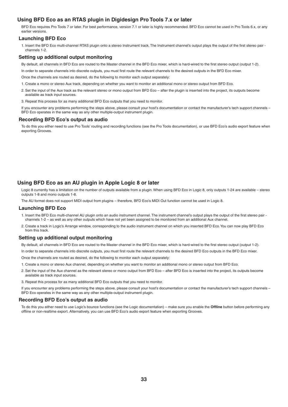 FXpansion BFD Eco User Manual | Page 33 / 36