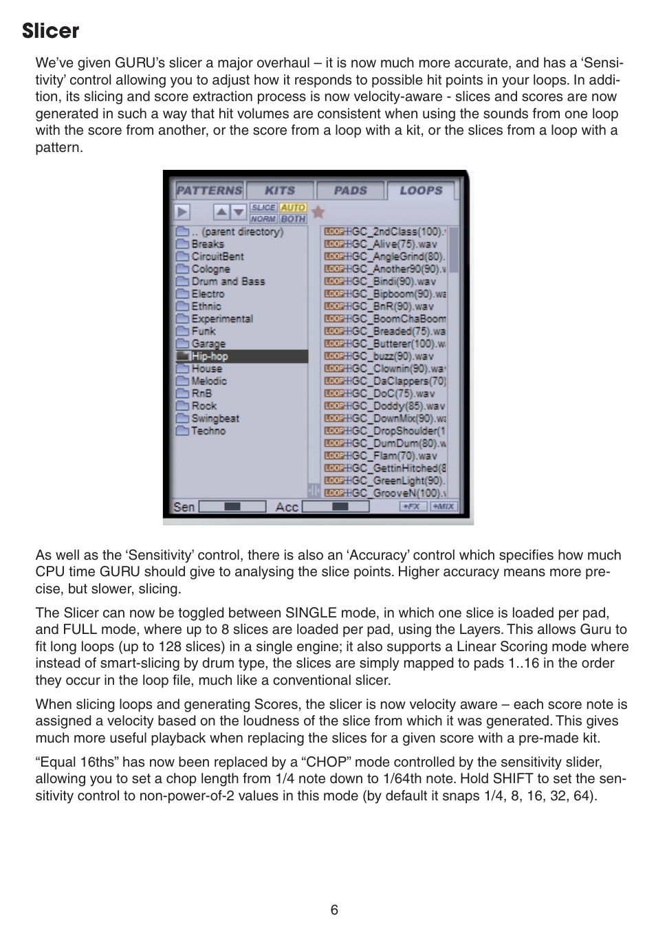 Slicer | FXpansion Guru 1.5 User Manual | Page 6 / 19