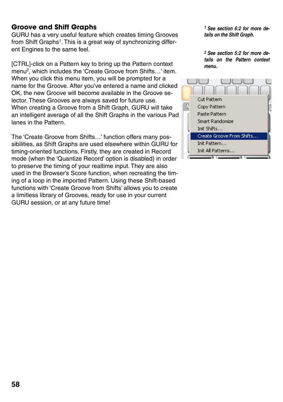Groove and shift graphs | FXpansion GURU User Manual | Page 59 / 97