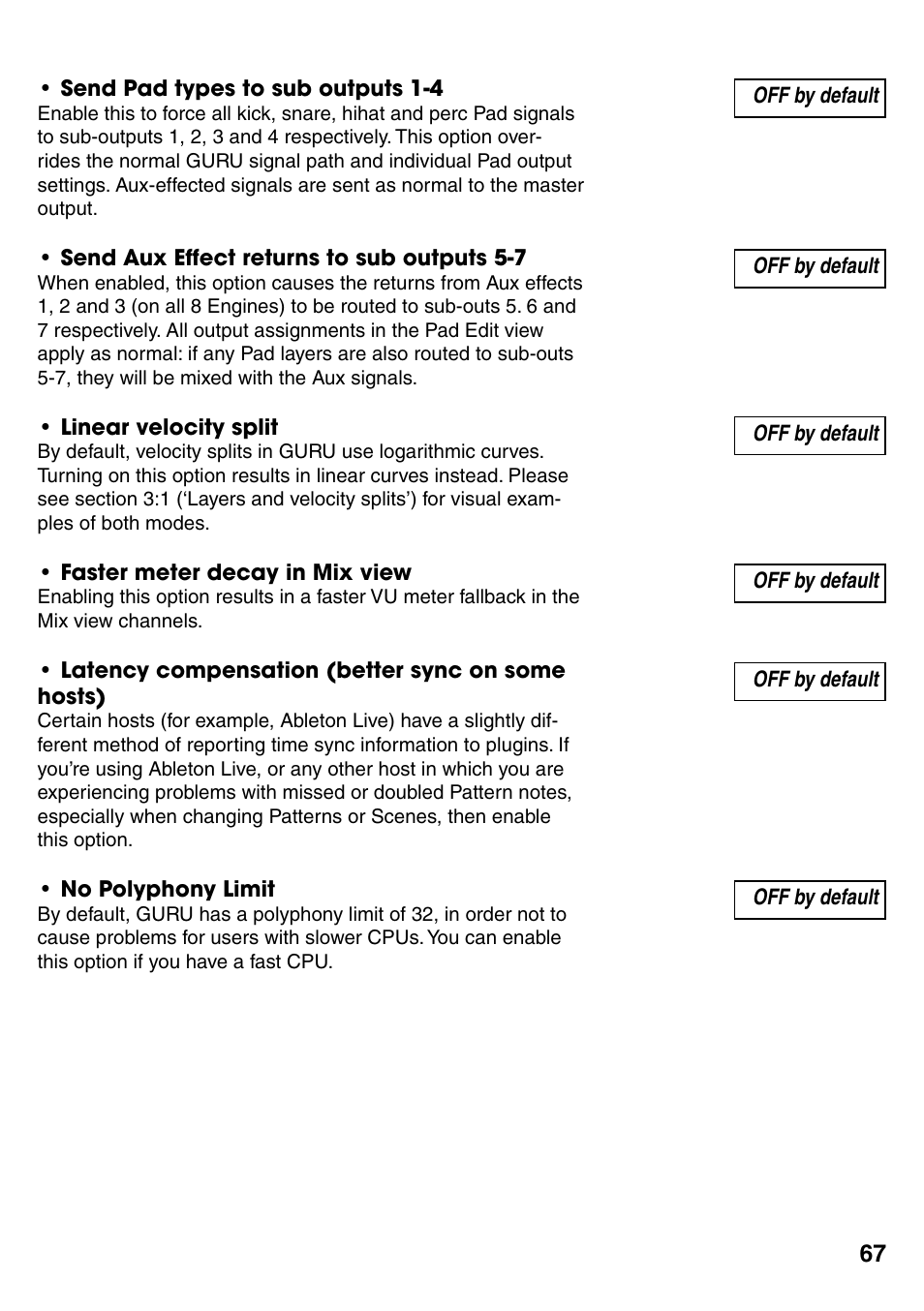 FXpansion GURU User Manual | Page 68 / 97