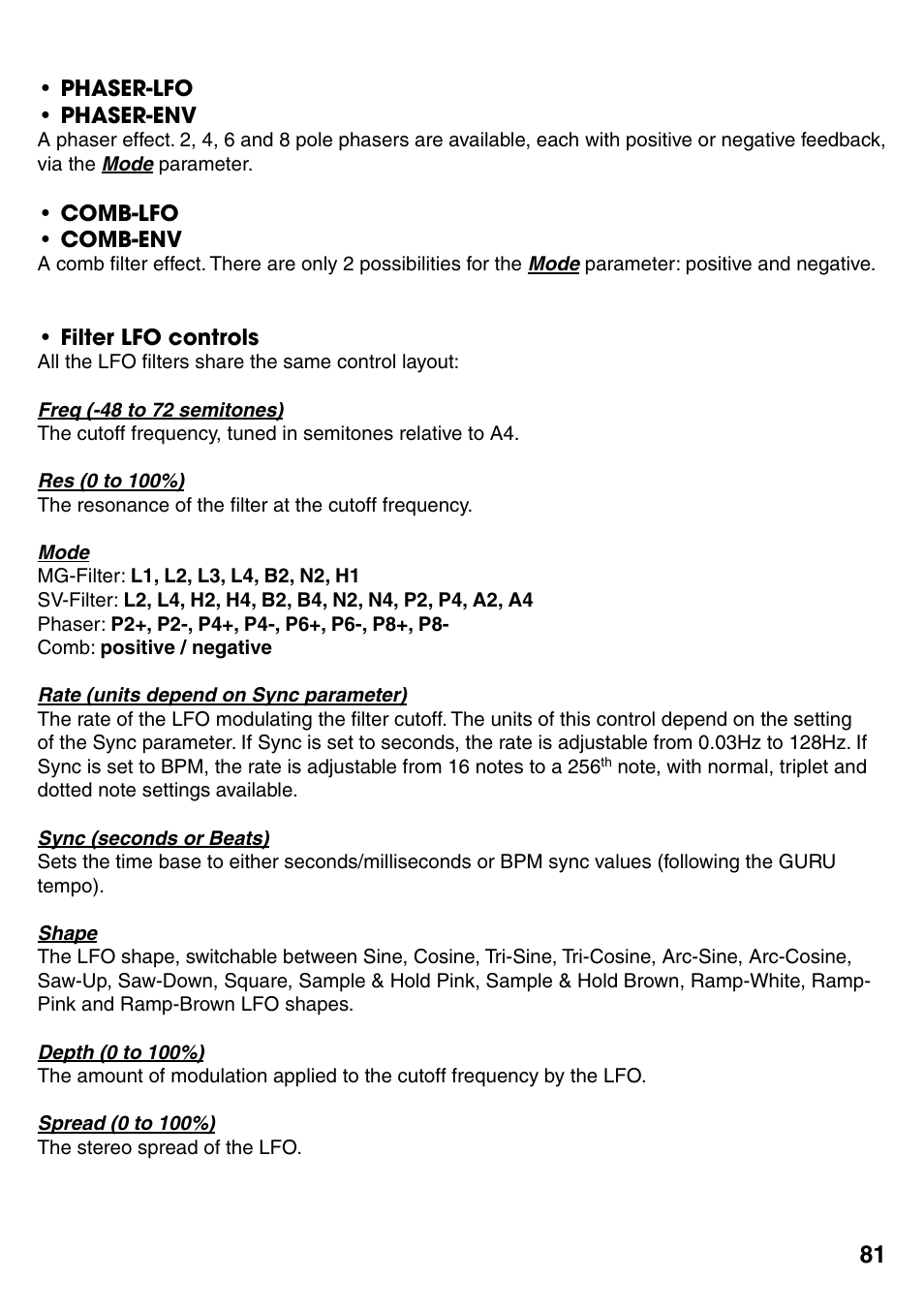 FXpansion GURU User Manual | Page 82 / 97