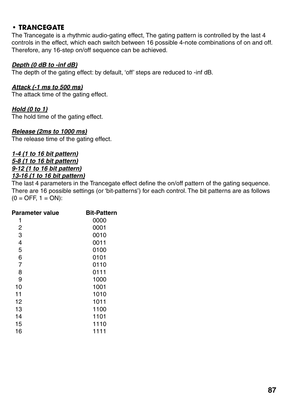 Trancegate, Trancegate 87 | FXpansion GURU User Manual | Page 88 / 97