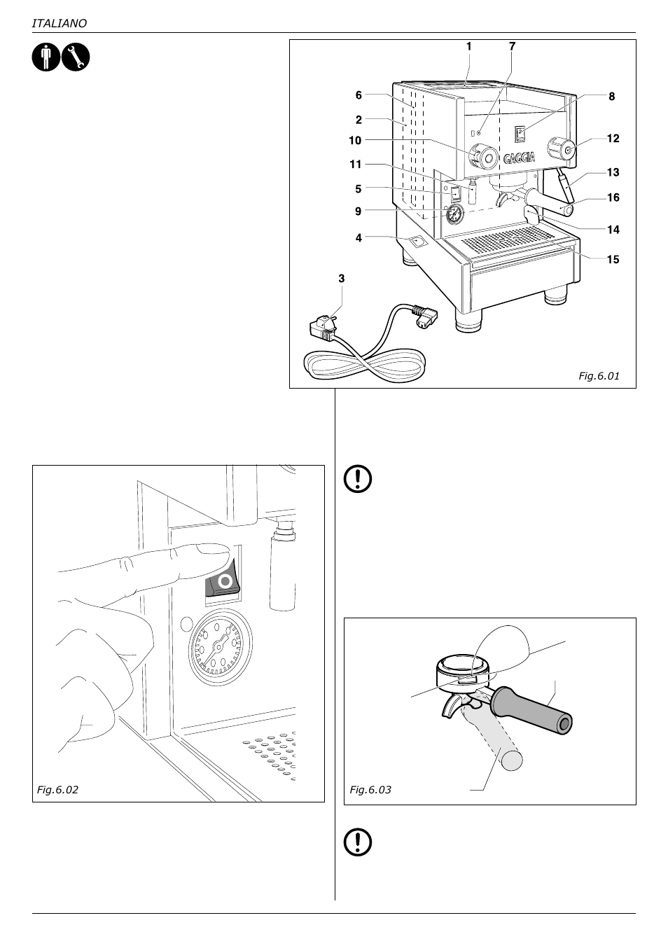 Gaggia TS User Manual | Page 9 / 63