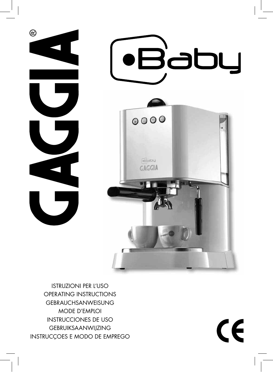 Gaggia Baby User Manual | 78 pages