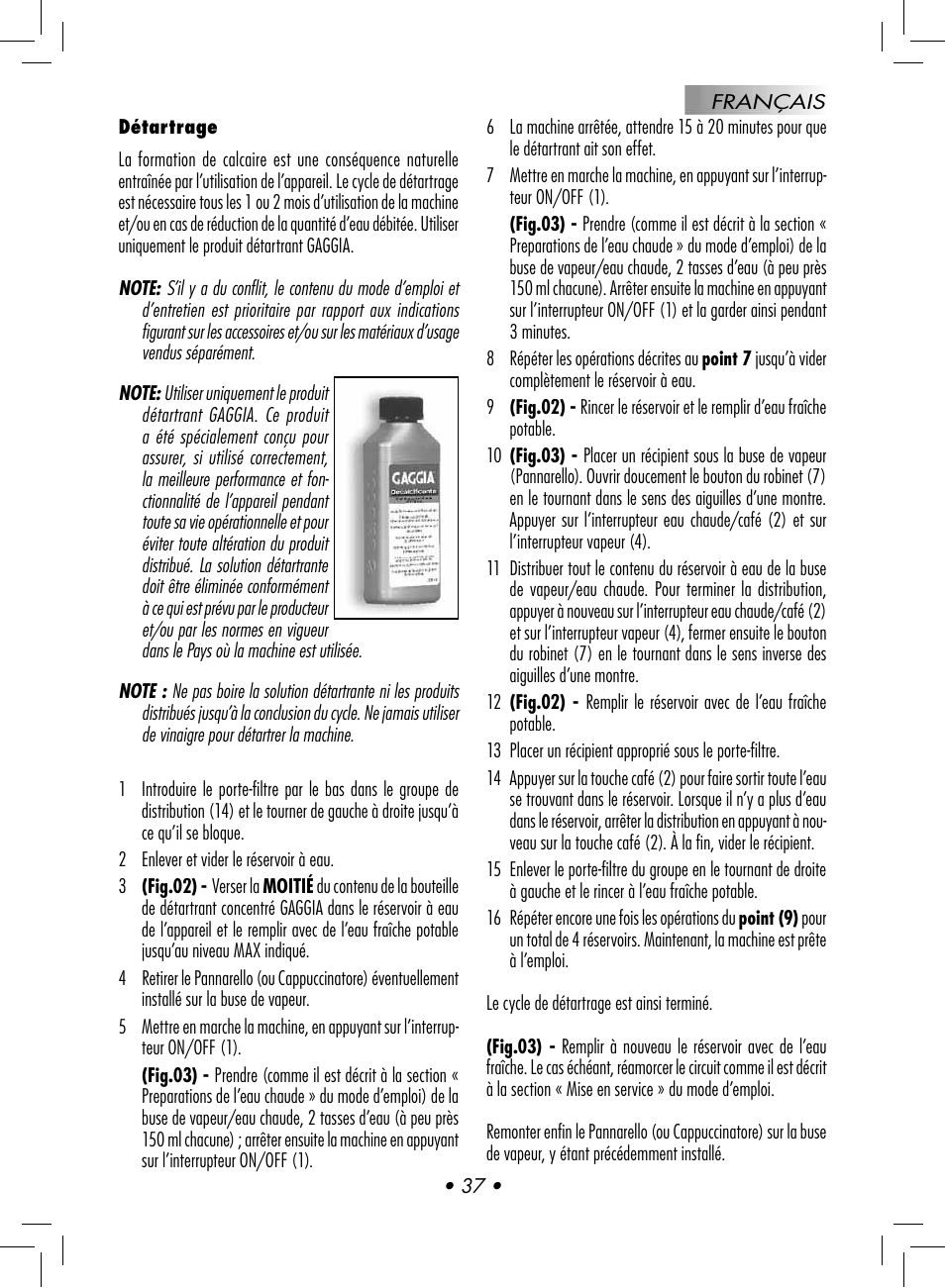 Gaggia Baby User Manual | Page 39 / 78