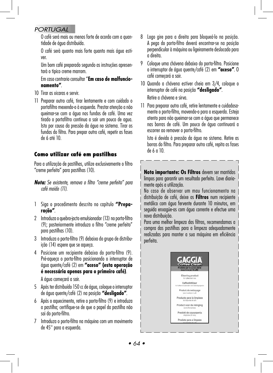 Gaggia Baby User Manual | Page 66 / 78