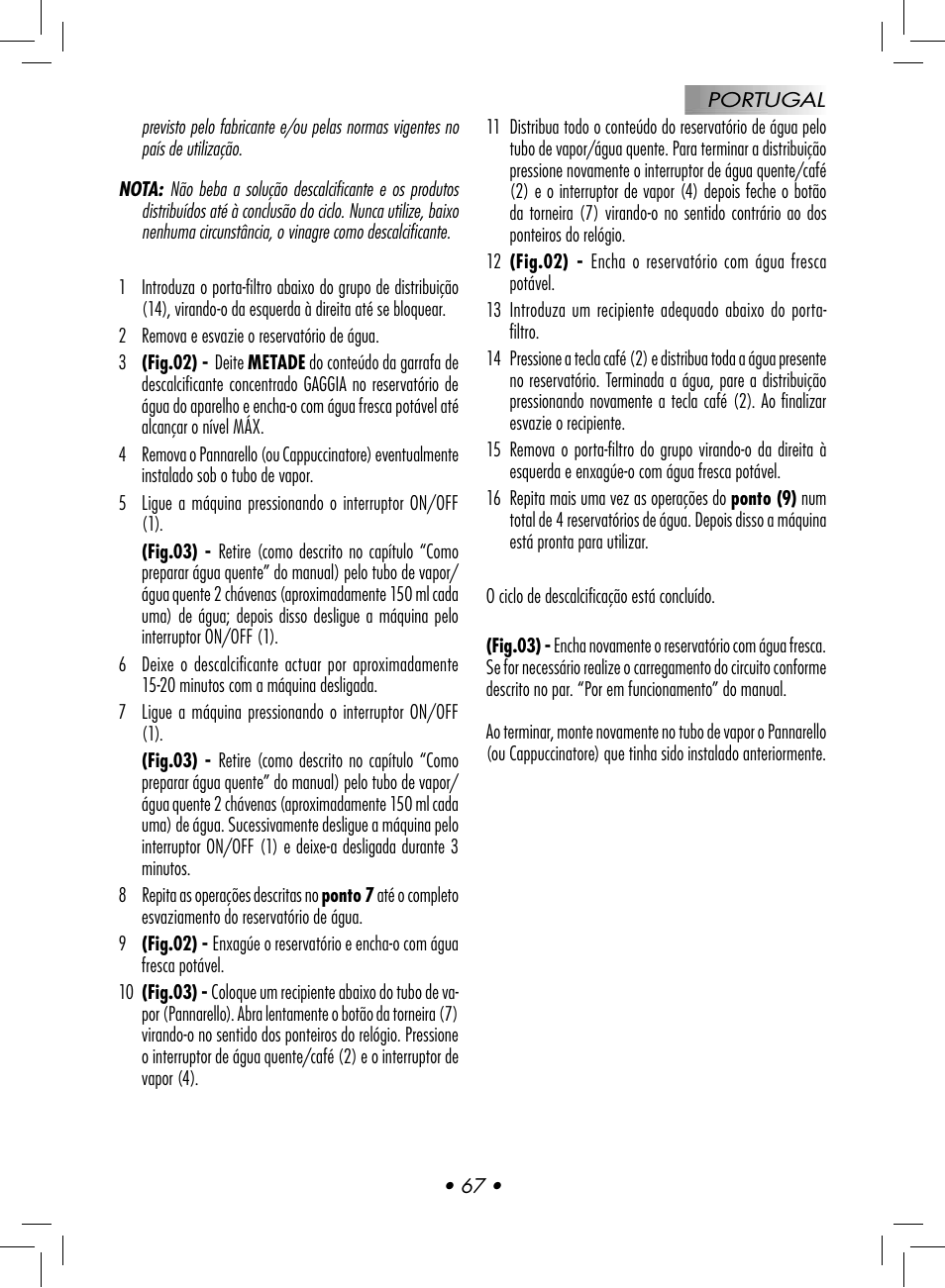 Gaggia Baby User Manual | Page 69 / 78