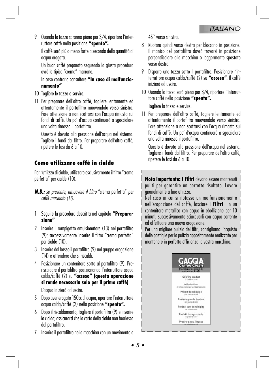 Gaggia Baby User Manual | Page 7 / 78