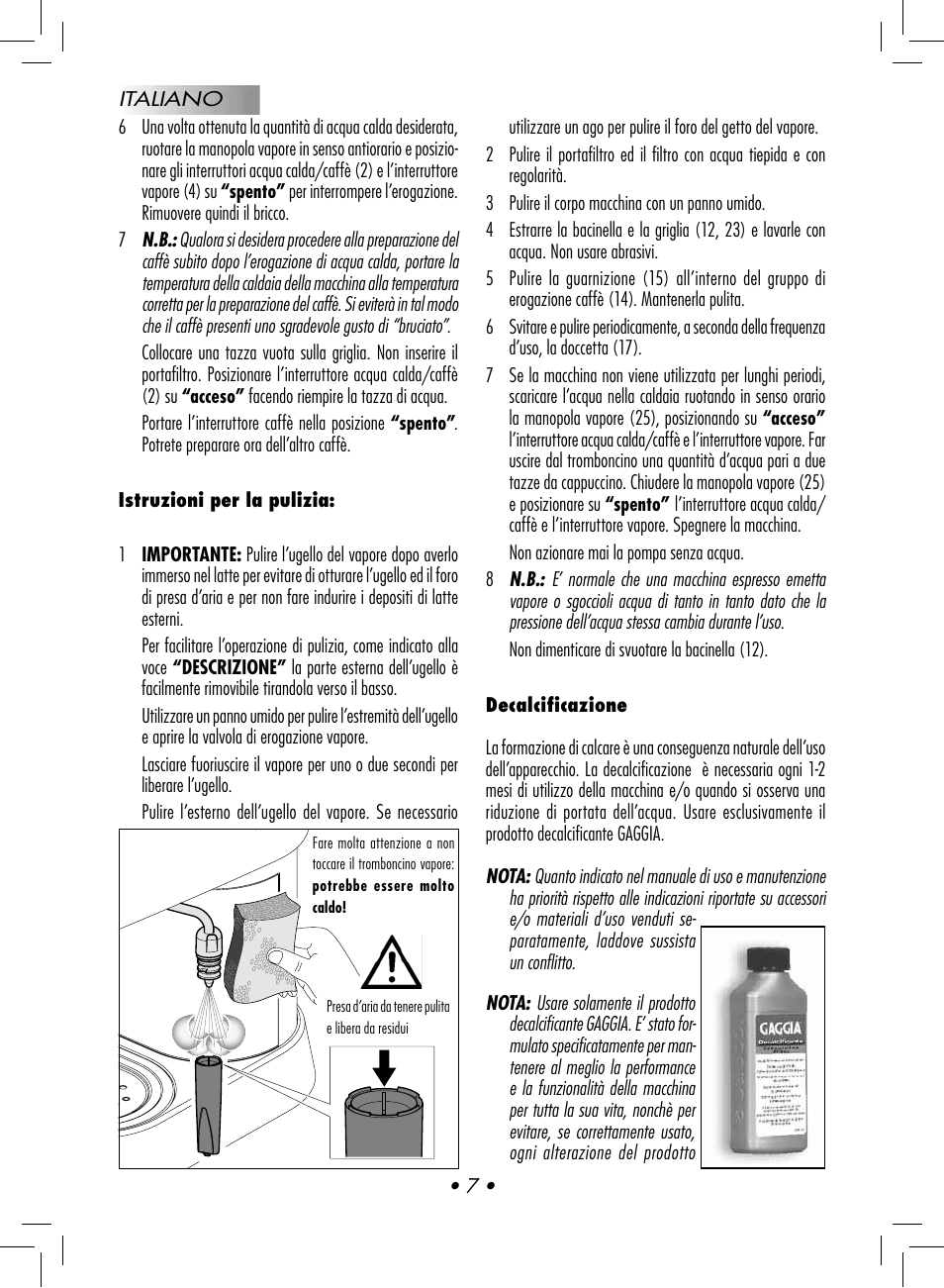 Gaggia Baby User Manual | Page 9 / 78