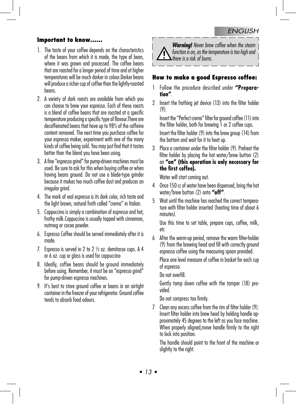 Gaggia BABY CLASS User Manual | Page 16 / 74