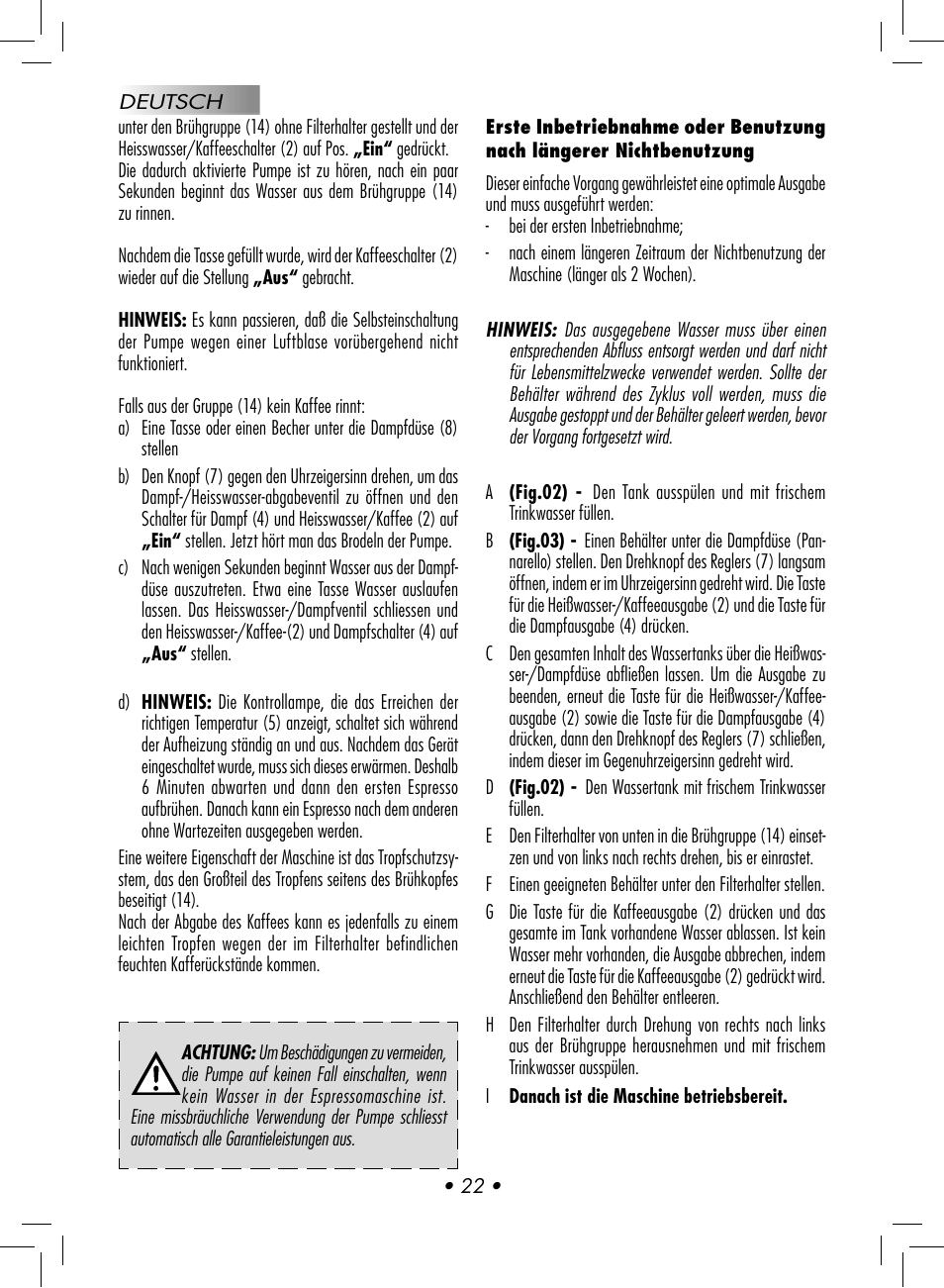 Gaggia BABY CLASS User Manual | Page 25 / 74