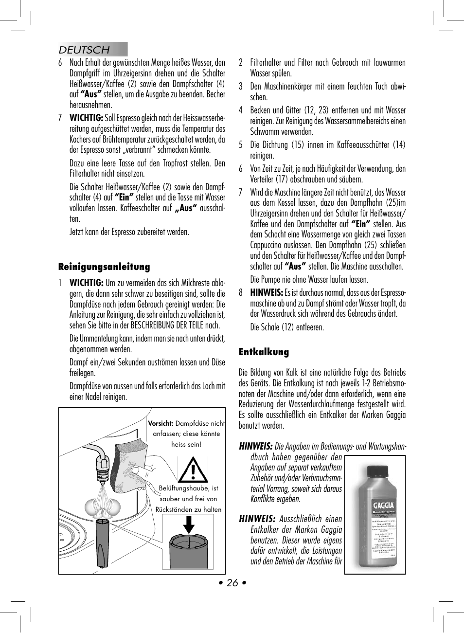 Gaggia BABY CLASS User Manual | Page 29 / 74