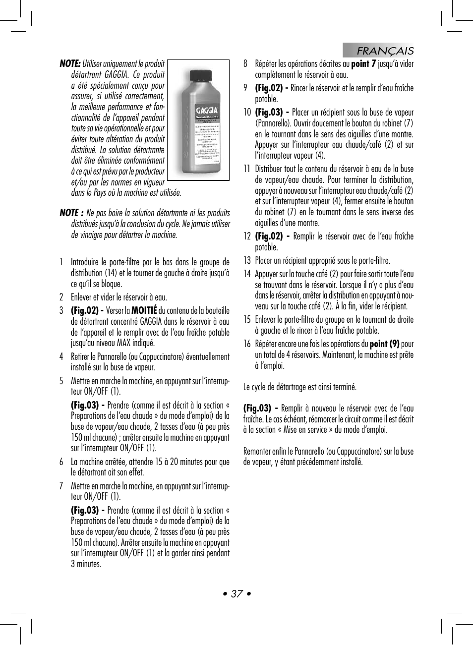 Gaggia BABY CLASS User Manual | Page 40 / 74