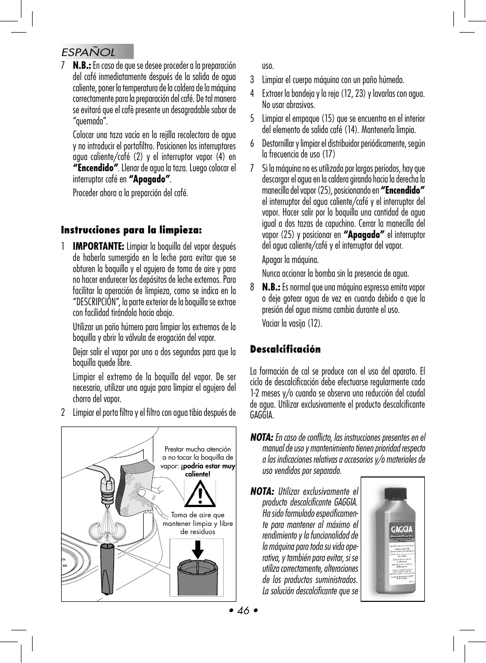 Gaggia BABY CLASS User Manual | Page 49 / 74