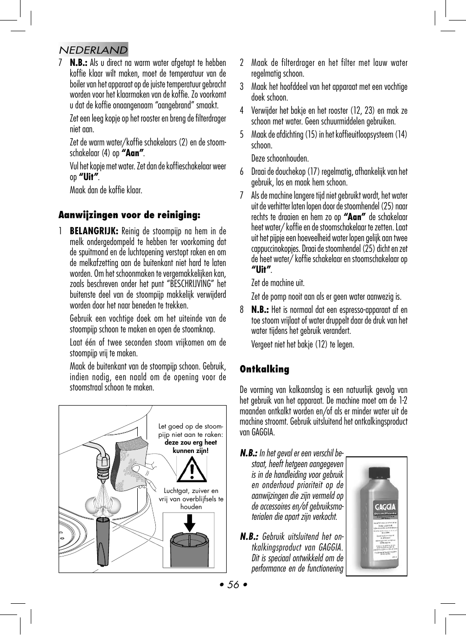 Gaggia BABY CLASS User Manual | Page 59 / 74