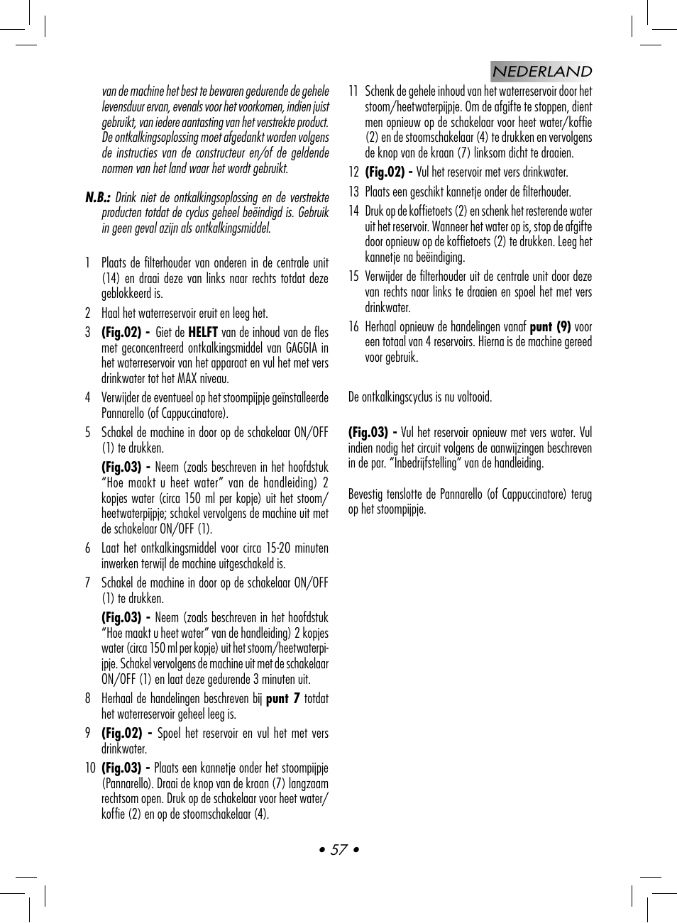 Gaggia BABY CLASS User Manual | Page 60 / 74