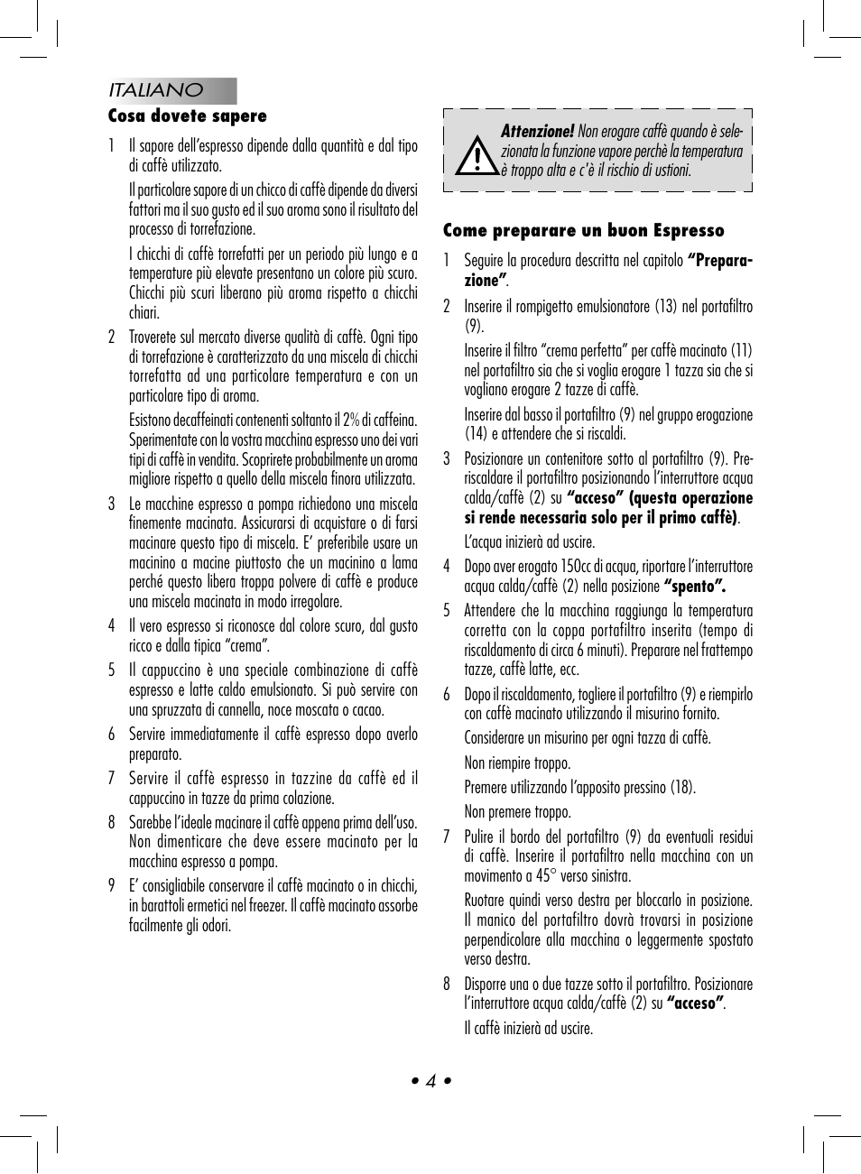 Gaggia BABY CLASS User Manual | Page 7 / 74