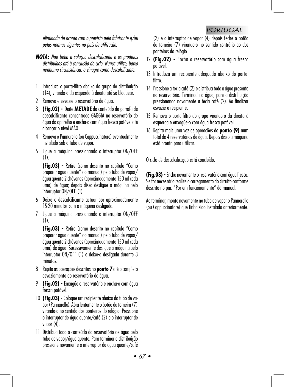 Gaggia BABY CLASS User Manual | Page 70 / 74