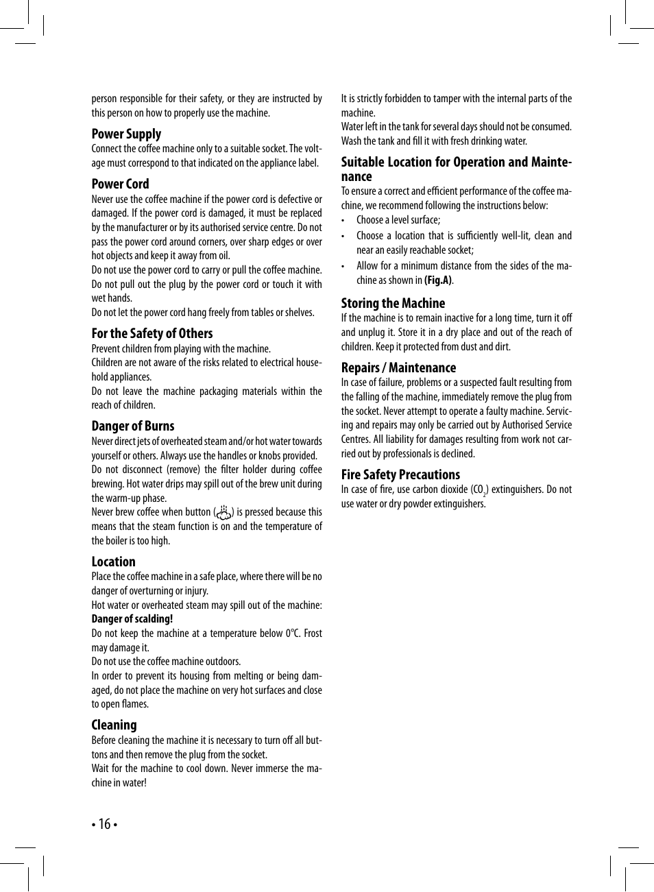 Gaggia GAGGIA User Manual | Page 16 / 112