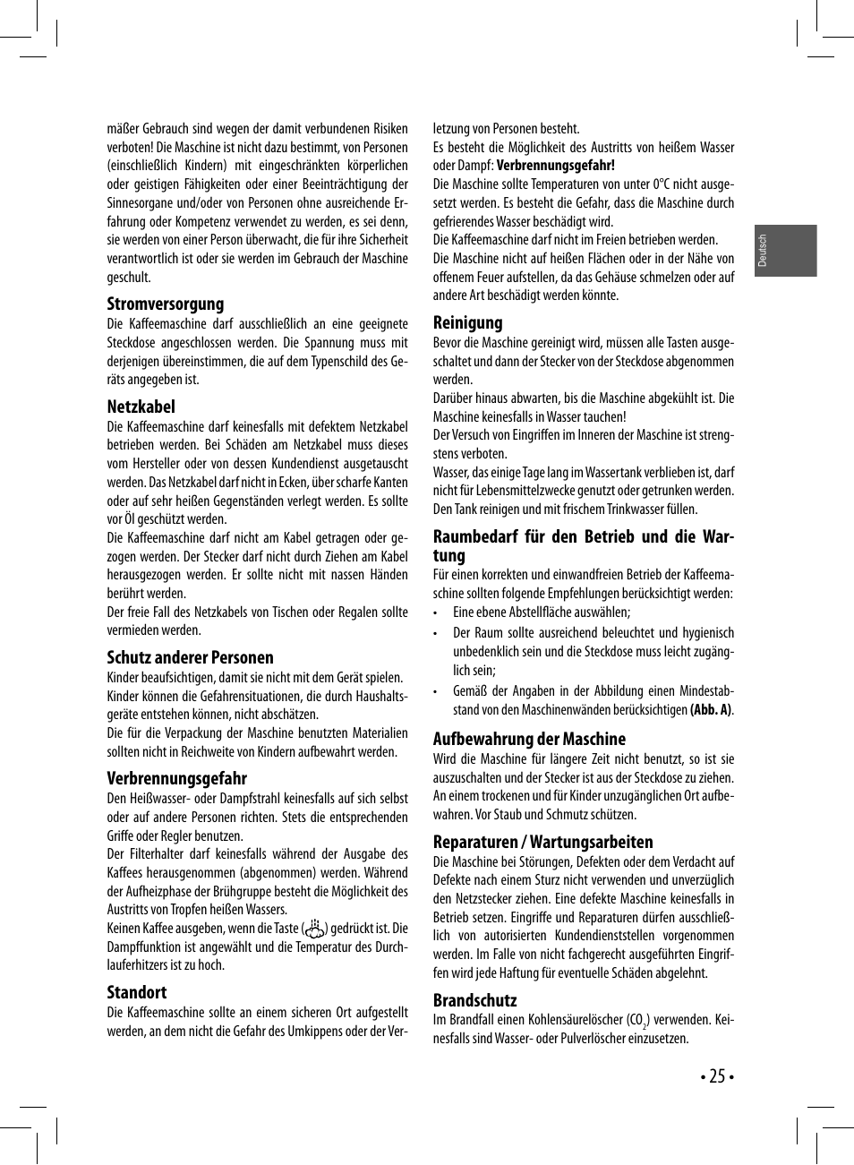 Gaggia GAGGIA User Manual | Page 25 / 112