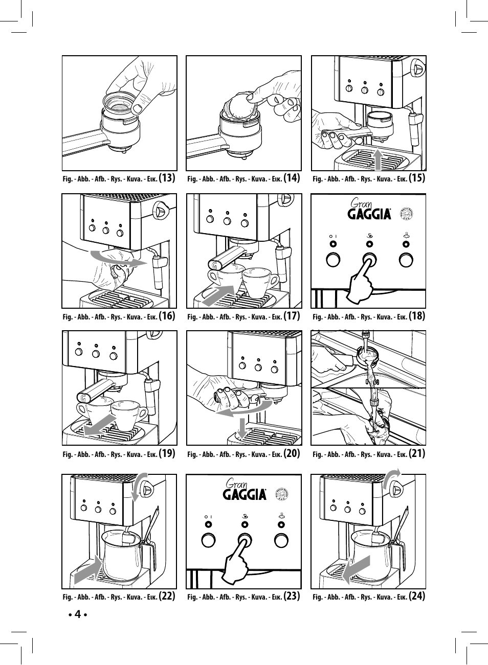 Gaggia GAGGIA User Manual | Page 4 / 112
